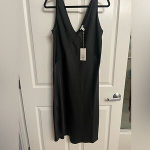 A New Day Satin V-Neck Midi Dress